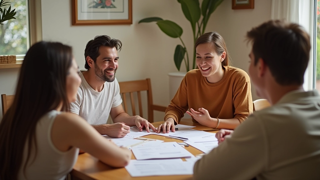 Parent and child having conversation about money and financial planning