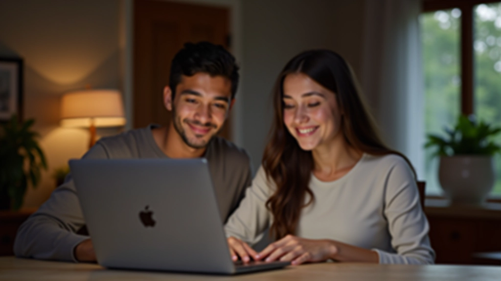 Teenager and parent reviewing household expenses on laptop together