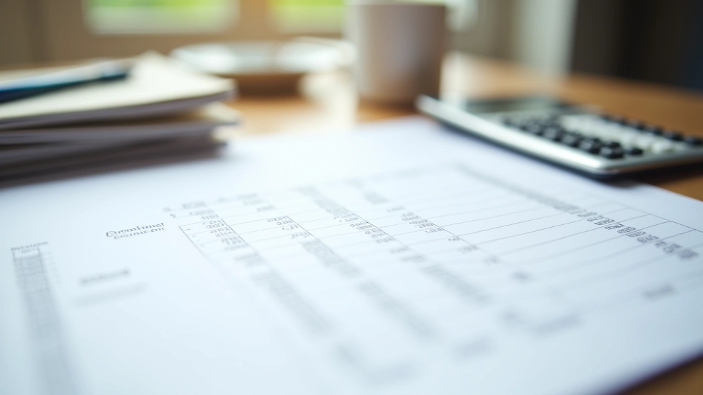 Budgeting spreadsheet with income and expense categories tracked monthly